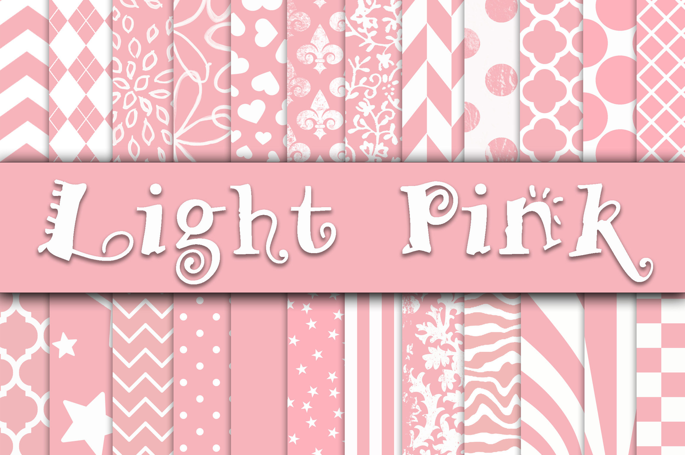 Download Light Pink Patterns Digital Paper - Premium Resources