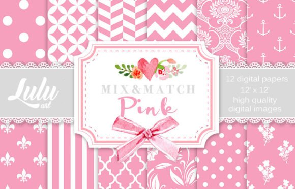 Download Mix and Match Pink Patterns - Premium Resources