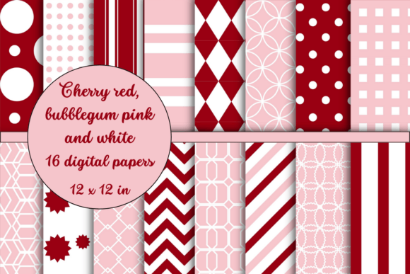 Download Cherry Red and Bubblegum Pink Patterns - Premium Resources