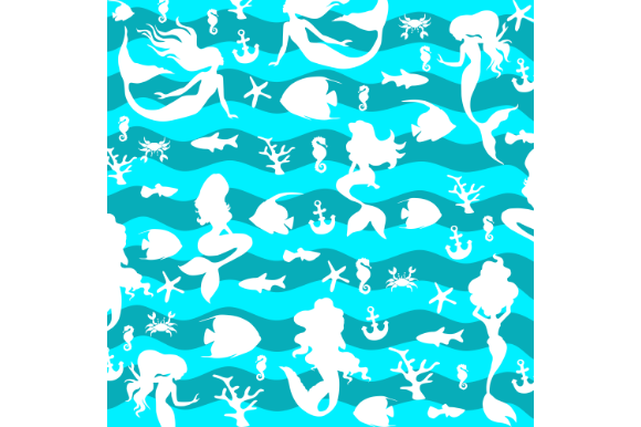 Download Mermaid Pattern, Mermaid Digital Paper - Mermaid digital paper Collection