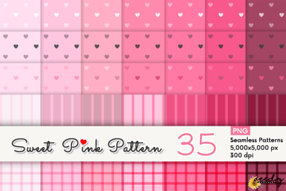 Download Sweet Pink Patterns Set - Premium Resources