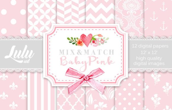Download Mix and Match Baby Pink Patterns - Premium Resources